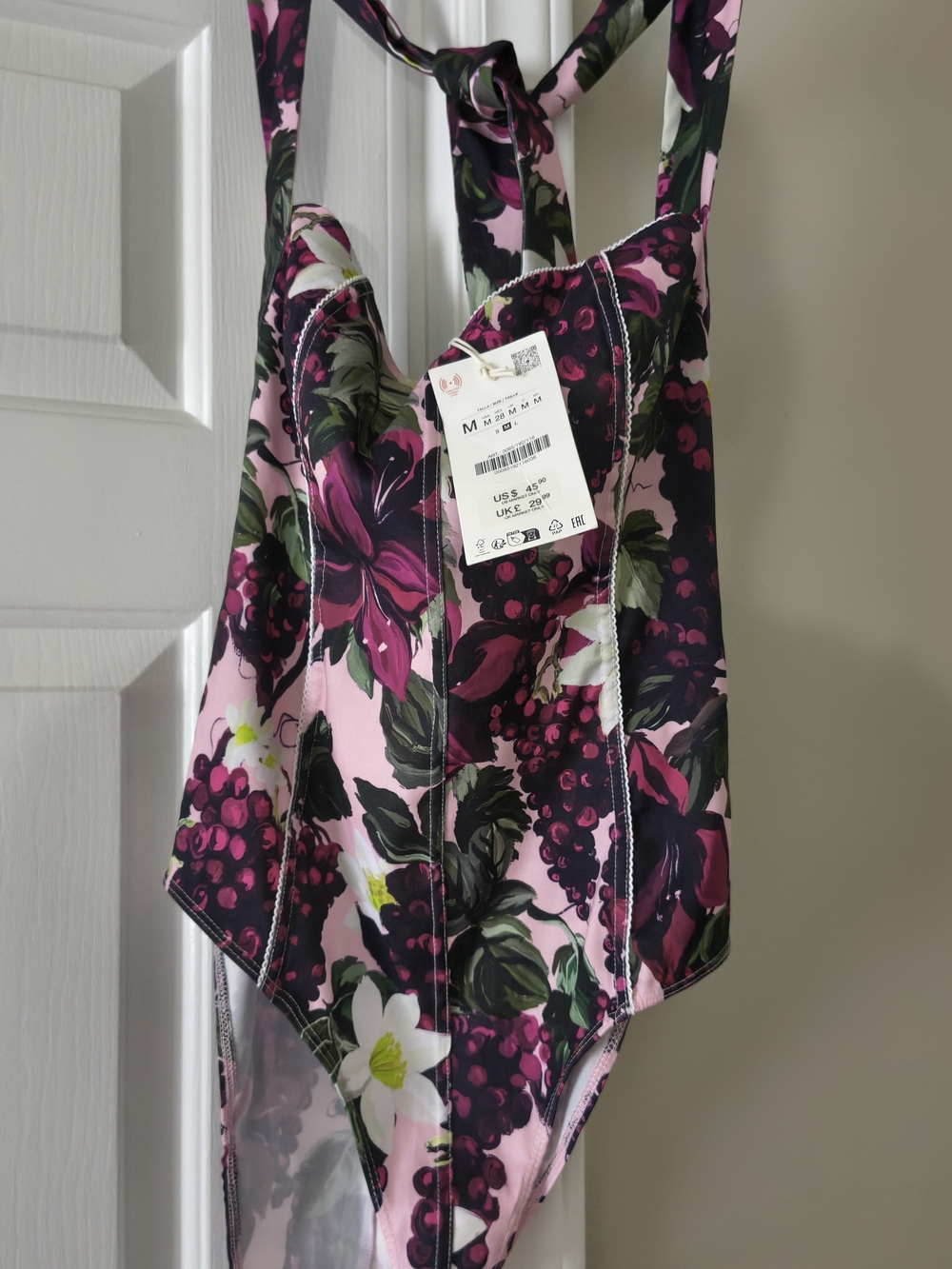 Zara Pink and Purple Floral Bodysuit